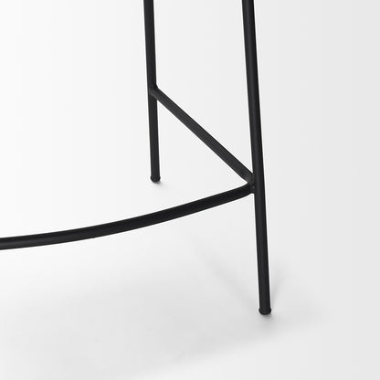 Mercana - Carolyn Counter Stool w/ Gray Fabric & Matte Black Metal - 70463_CLOSEOUT view 3