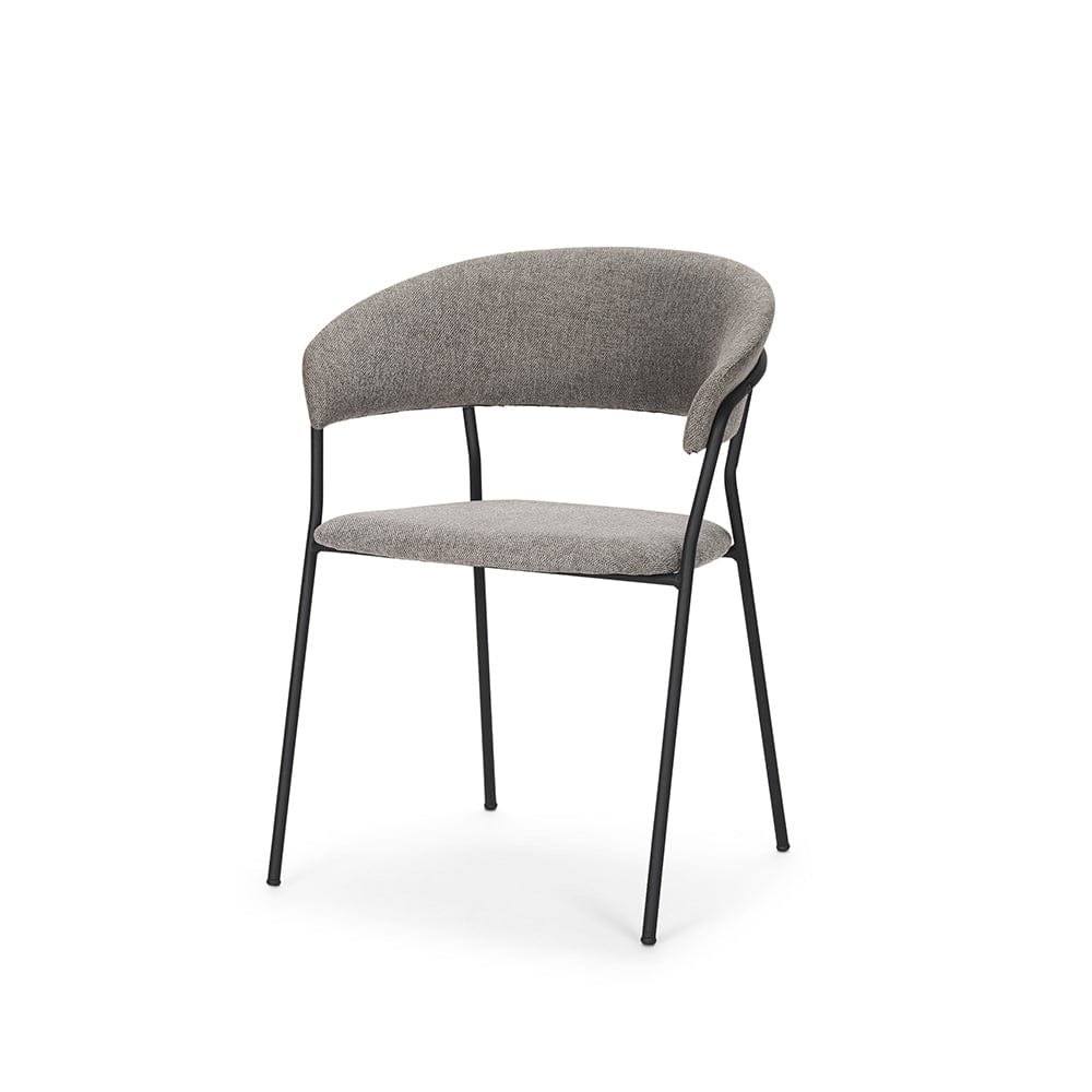 Mercana - Carolyn Dining Chair w/ Gray Fabric & Matte Black Metal (Set of 2) - 70465 view 1