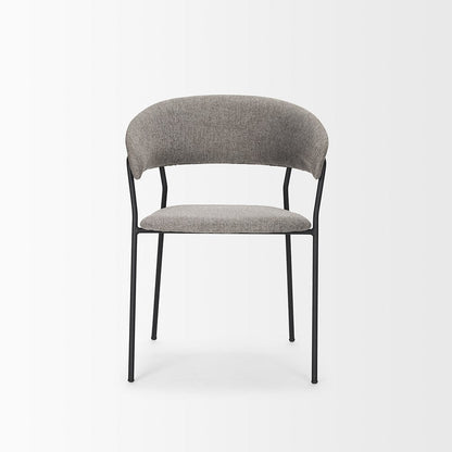 Mercana - Carolyn Dining Chair w/ Gray Fabric & Matte Black Metal (Set of 2) - 70465 view 2