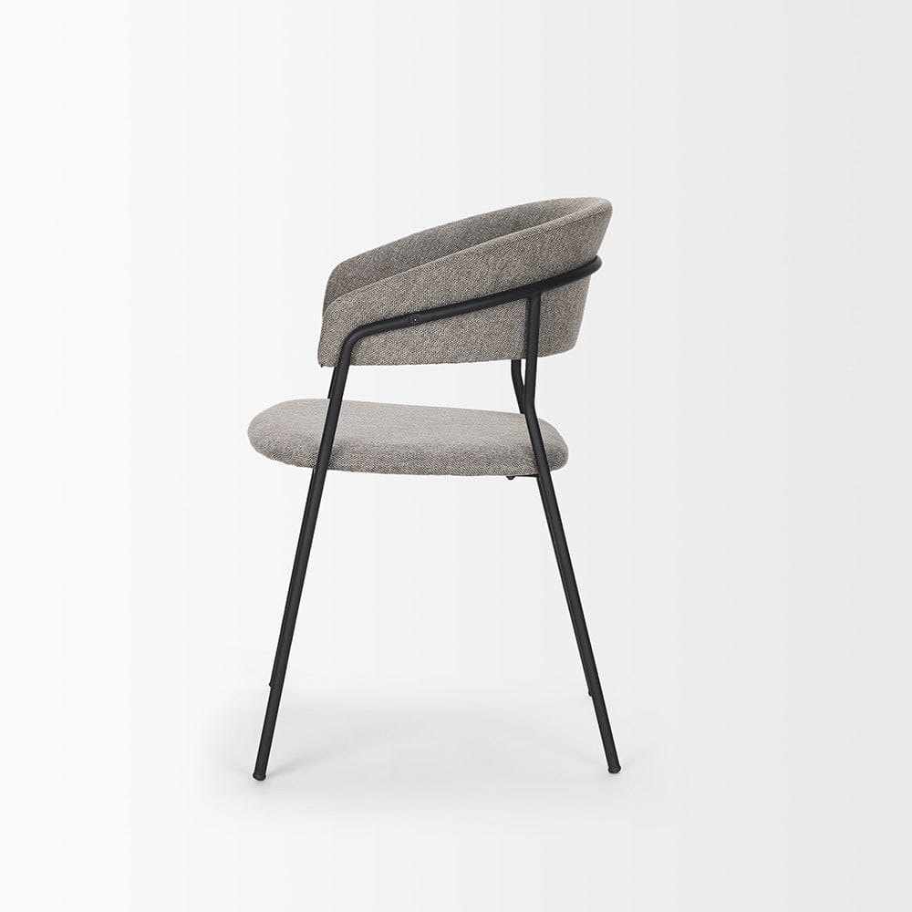 Mercana - Carolyn Dining Chair w/ Gray Fabric & Matte Black Metal (Set of 2) - 70465 view 3