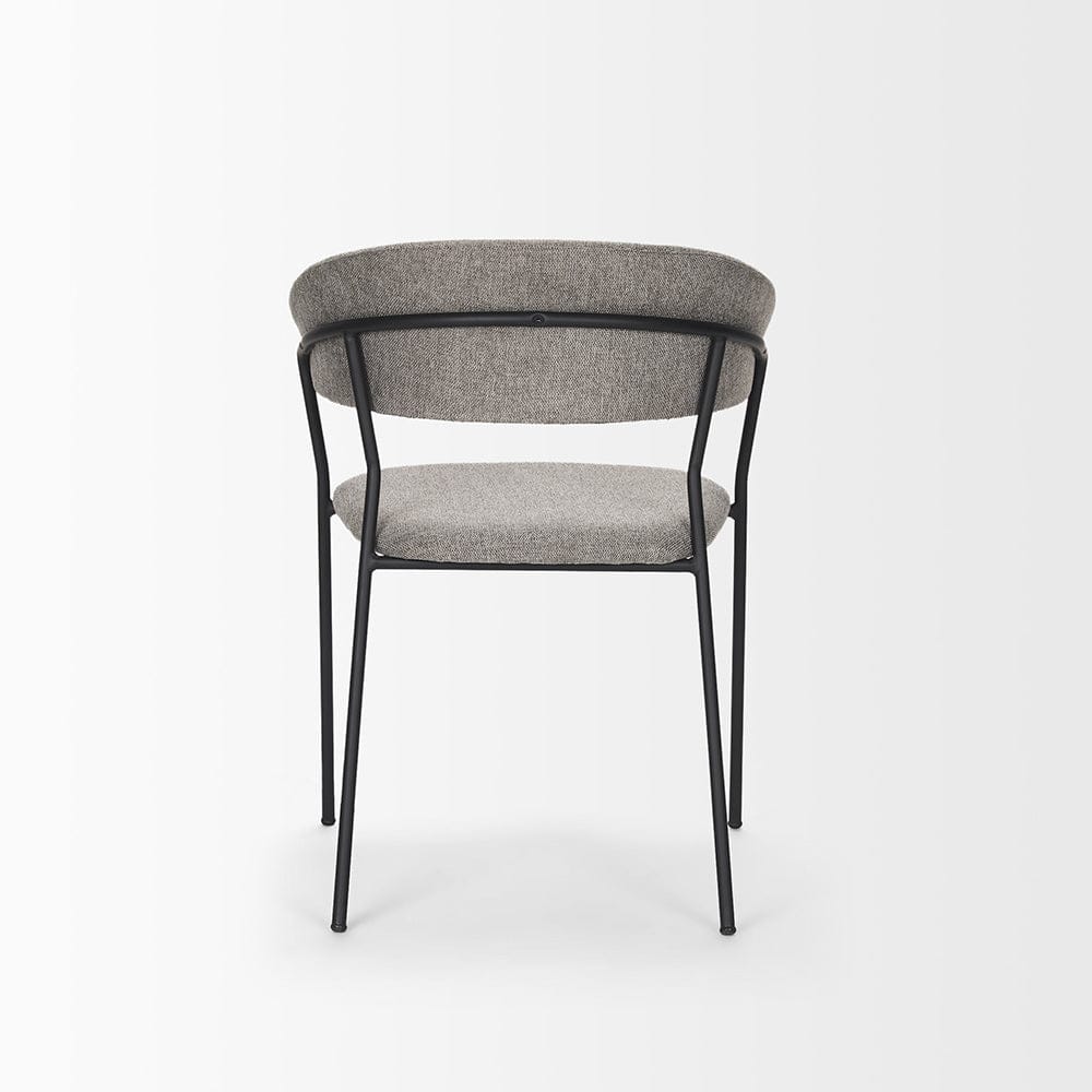 Mercana - Carolyn Dining Chair w/ Gray Fabric & Matte Black Metal (Set of 2) - 70465 view 4