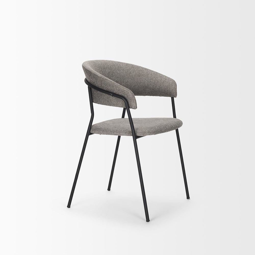 Mercana - Carolyn Dining Chair w/ Gray Fabric & Matte Black Metal (Set of 2) - 70465 view 6