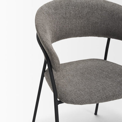 Mercana - Carolyn Dining Chair w/ Gray Fabric & Matte Black Metal (Set of 2) - 70465 view 7