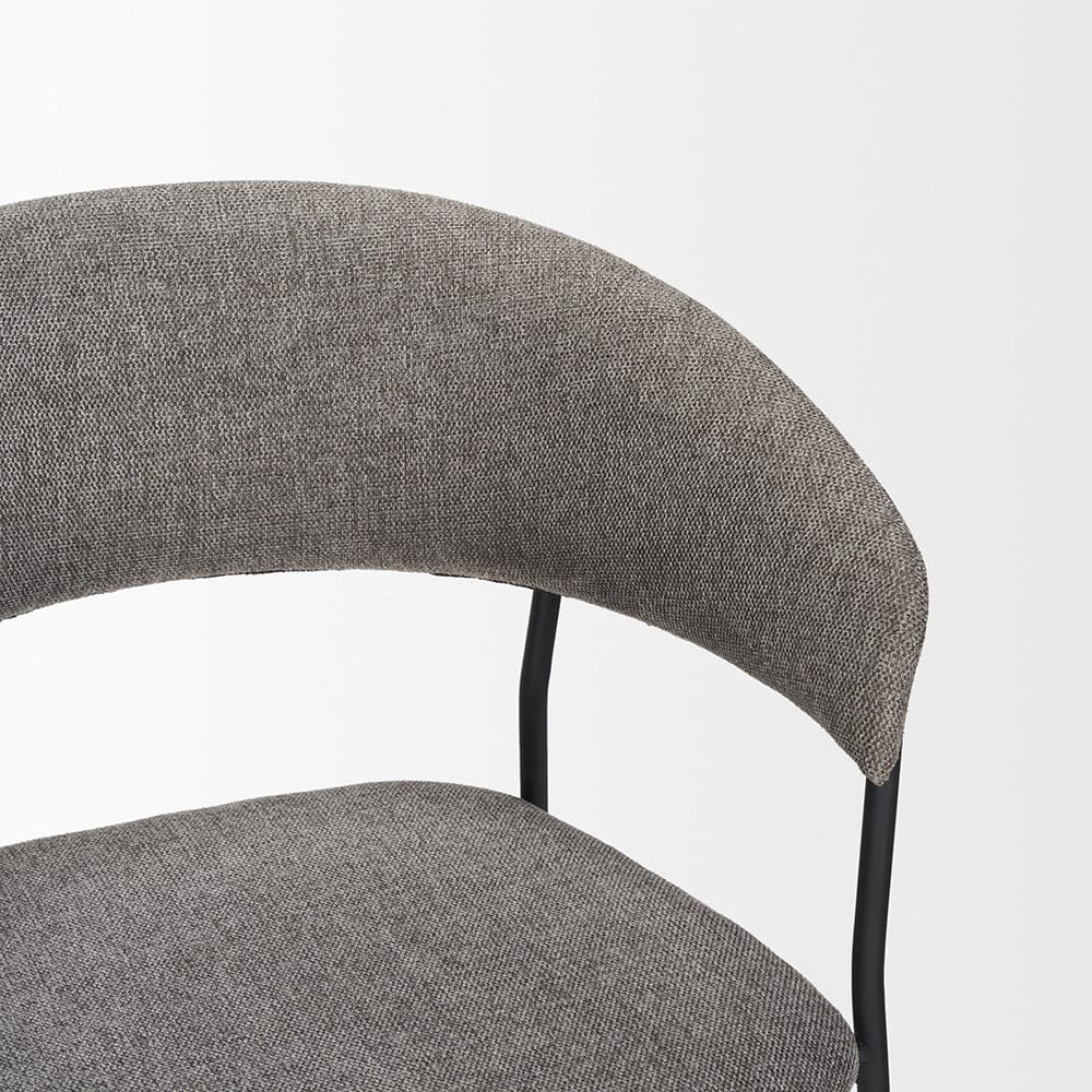 Mercana - Carolyn Dining Chair w/ Gray Fabric & Matte Black Metal (Set of 2) - 70465 view 8