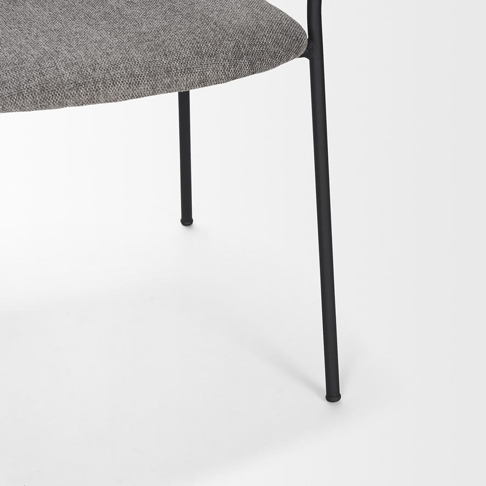 Mercana - Carolyn Dining Chair w/ Gray Fabric & Matte Black Metal (Set of 2) - 70465 view 9