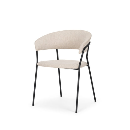 Mercana - Carolyn Dining Chair w/ Oatmeal Fabric & Matte Black Metal (Set of 2) - 70247 view 1