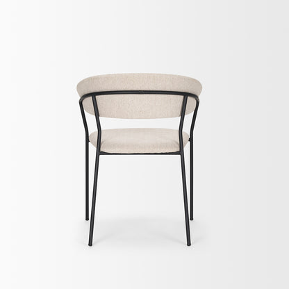 Mercana - Carolyn Dining Chair w/ Oatmeal Fabric & Matte Black Metal (Set of 2) - 70247 view 4