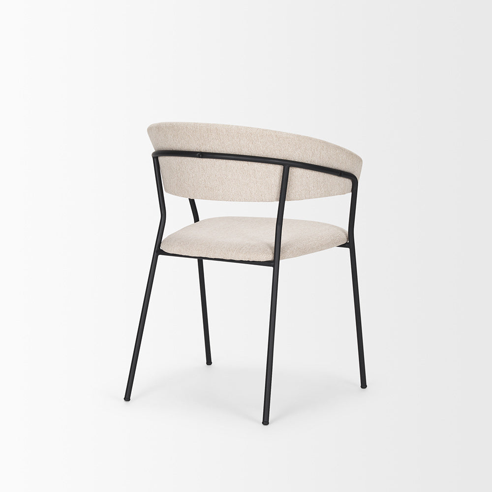 Mercana - Carolyn Dining Chair w/ Oatmeal Fabric & Matte Black Metal (Set of 2) - 70247 view 5