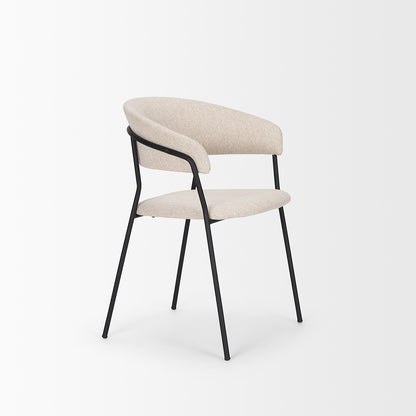 Mercana - Carolyn Dining Chair w/ Oatmeal Fabric & Matte Black Metal (Set of 2) - 70247 view 6