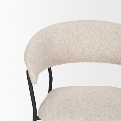 Mercana - Carolyn Dining Chair w/ Oatmeal Fabric & Matte Black Metal (Set of 2) - 70247 view 7