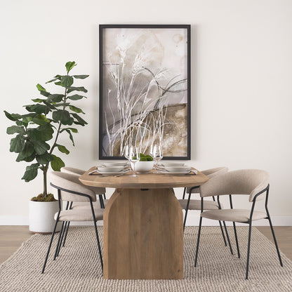 Mercana - Carolyn Dining Chair w/ Oatmeal Fabric & Matte Black Metal (Set of 2) - 70247 view 10