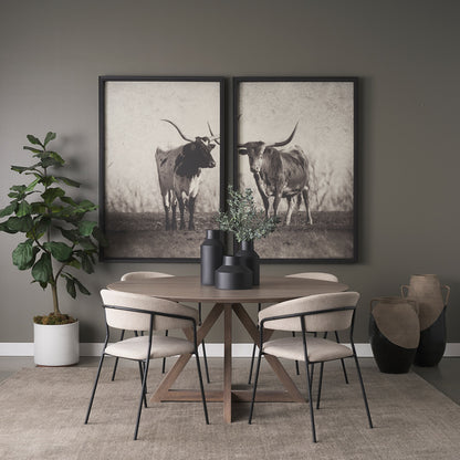 Mercana - Carolyn Dining Chair w/ Oatmeal Fabric & Matte Black Metal (Set of 2) - 70247 view 11
