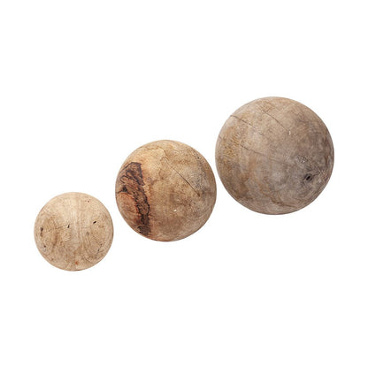 Mercana - Carrick Natural Wood Decorative Spheres (Set of 3) - 68856 view 1