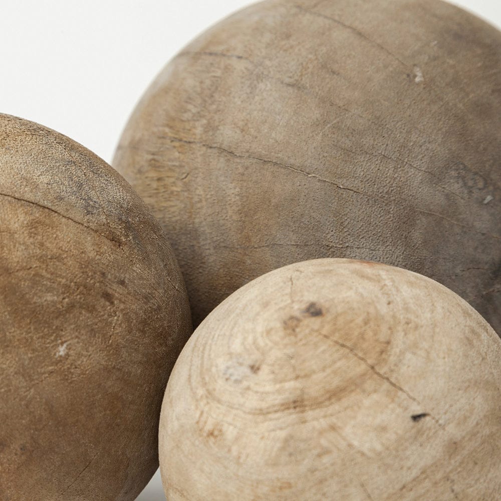 Mercana - Carrick Natural Wood Decorative Spheres (Set of 3) - 68856 view 6