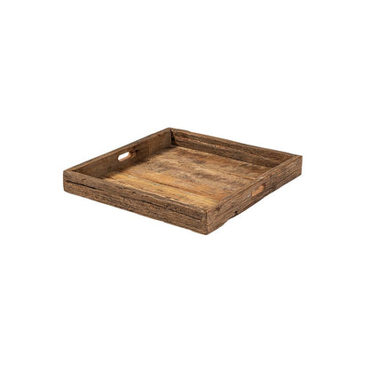 Mercana - Carson Small 24L x 24W Brown Reclaimed Wood Tray - 68861 view 1