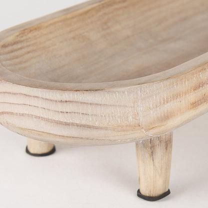 Mercana - Carver Oblong White Washed Wood Footed Trays (Set of 2) - 70066 view 5