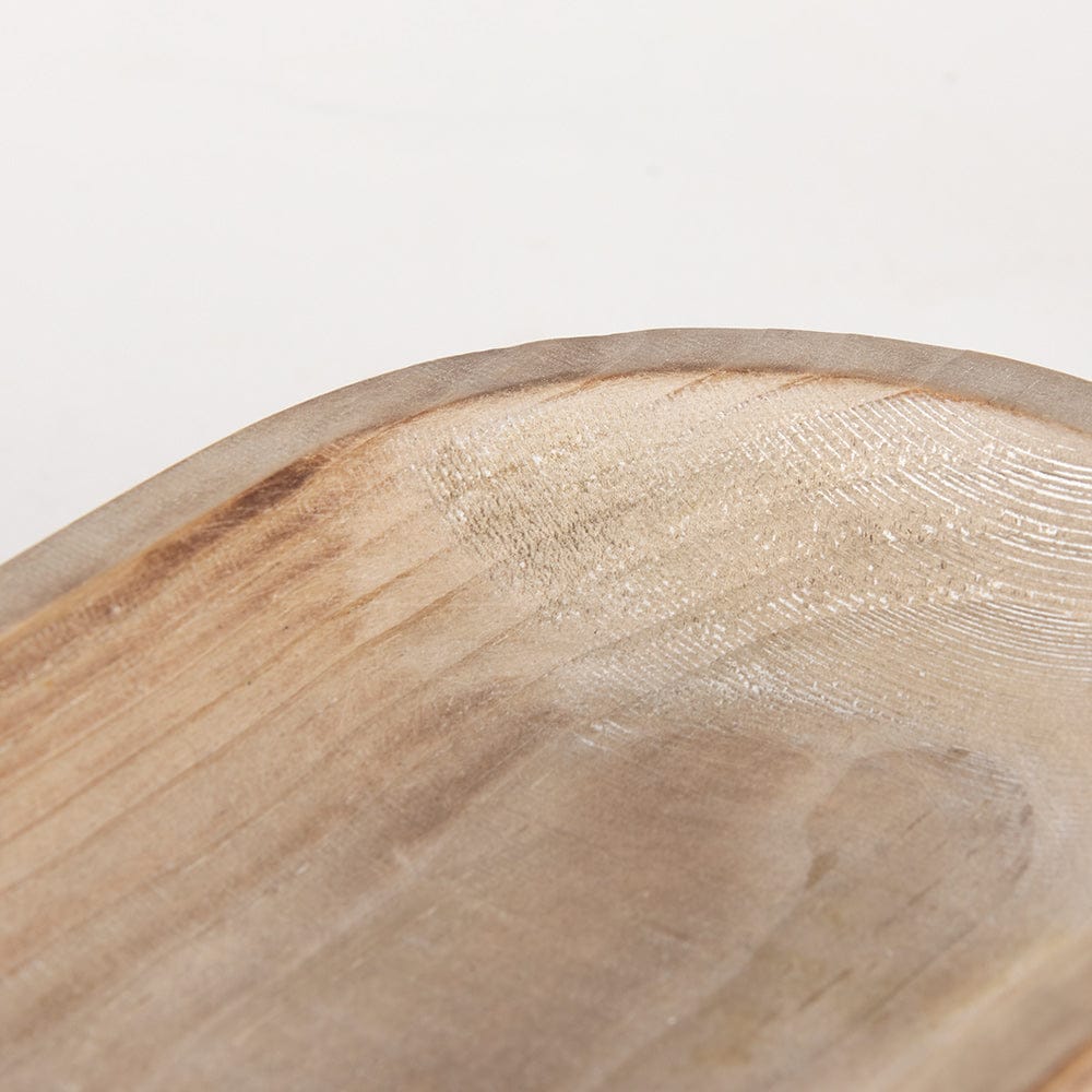 Mercana - Carver Oblong White Washed Wood Footed Trays (Set of 2) - 70066 view 6