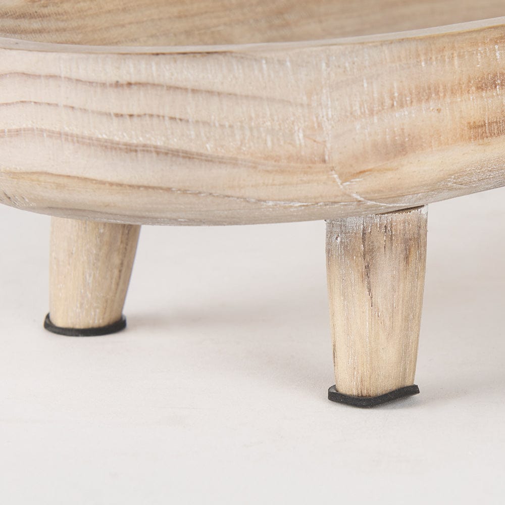 Mercana - Carver Oblong White Washed Wood Footed Trays (Set of 2) - 70066 view 9