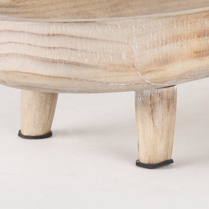 Mercana - Carver Oblong White Washed Wood Footed Trays (Set of 2) - 70066 view 9