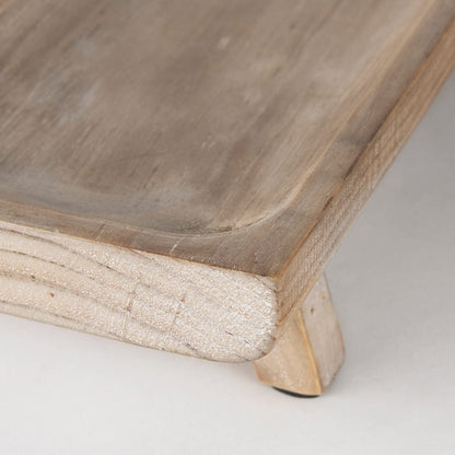 Mercana - Carver Rectangular White Washed Wood Trays (Set of 2) - 70067 view 5