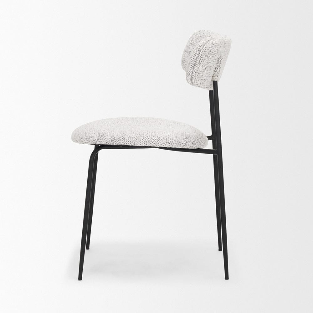 Mercana - Casey Matte Black Metal w/ Gray Fabric Dining Chair (Set of 2) - 71014_CLOSEOUT view 3