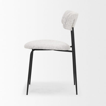 Mercana - Casey Matte Black Metal w/ Gray Fabric Dining Chair (Set of 2) - 71014_CLOSEOUT view 3