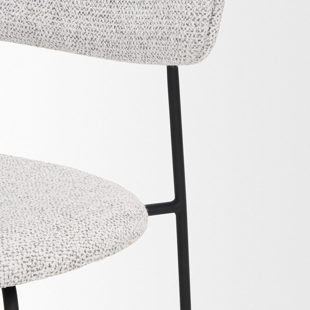 Mercana - Casey Matte Black Metal w/ Gray Fabric Dining Chair (Set of 2) - 71014_CLOSEOUT view 8