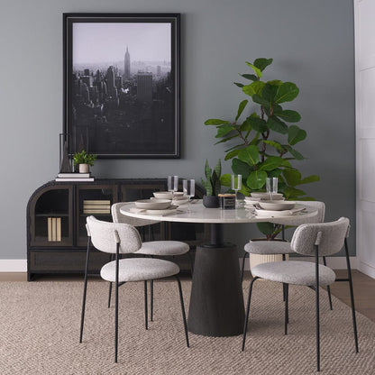 Mercana - Casey Matte Black Metal w/ Gray Fabric Dining Chair (Set of 2) - 71014_CLOSEOUT view 12