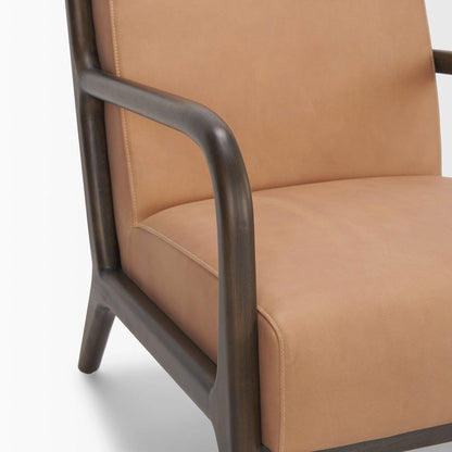 Mercana - Cashel Accent Chair W/ Dark Brown Wood and Tan Genuine Leather - 70416 view 4