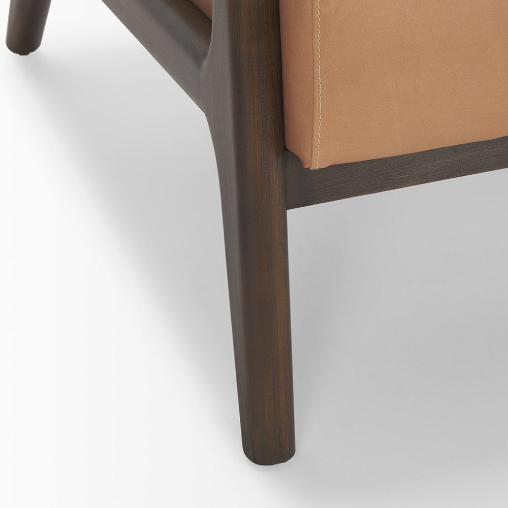 Mercana - Cashel Accent Chair W/ Dark Brown Wood and Tan Genuine Leather - 70416 view 5