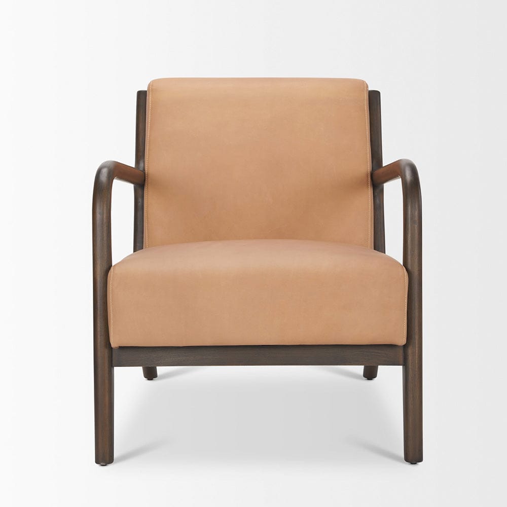 Mercana - Cashel Accent Chair W/ Dark Brown Wood and Tan Genuine Leather - 70416 view 7