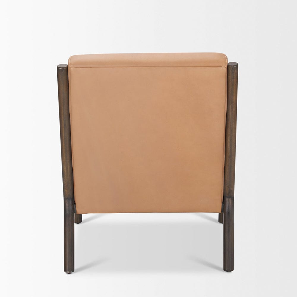 Mercana - Cashel Accent Chair W/ Dark Brown Wood and Tan Genuine Leather - 70416 view 9