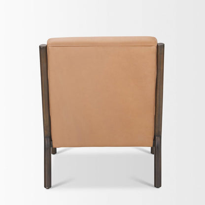 Mercana - Cashel Accent Chair W/ Dark Brown Wood and Tan Genuine Leather - 70416 view 9