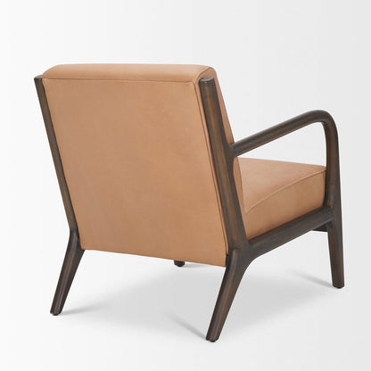 Mercana - Cashel Accent Chair W/ Dark Brown Wood and Tan Genuine Leather - 70416 view 10