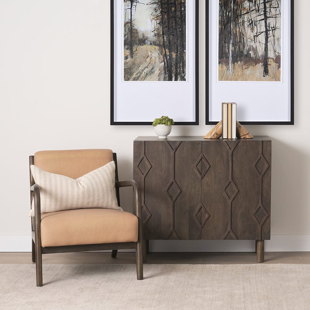 Mercana - Cashel Accent Chair W/ Dark Brown Wood and Tan Genuine Leather - 70416 view 12