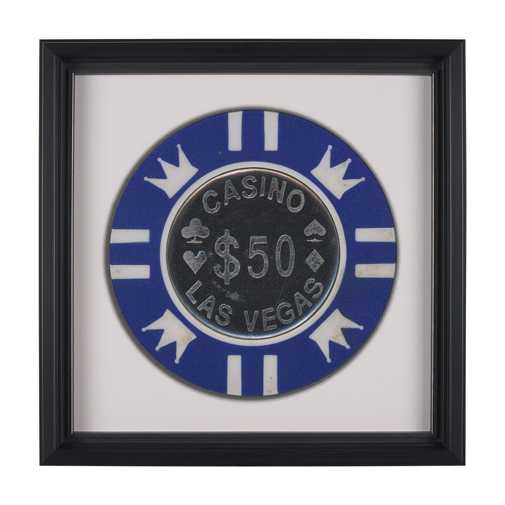 Mercana - Casino 25 Dollar Vegas Poker Chip By Zap Studio Framed Art Photograph Print under Glass - 15721 view 1
