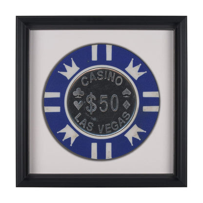Mercana - Casino 25 Dollar Vegas Poker Chip By Zap Studio Framed Art Photograph Print under Glass - 15721 view 1