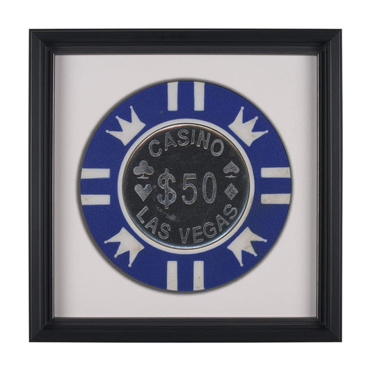 Mercana - Casino 25 Dollar Vegas Poker Chip By Zap Studio Framed Art Photograph Print under Glass - 15721 view 1