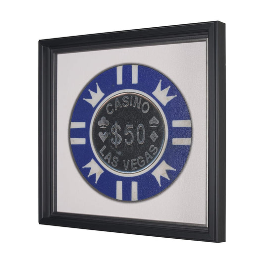 Mercana - Casino 25 Dollar Vegas Poker Chip By Zap Studio Framed Art Photograph Print under Glass - 15721 view 2