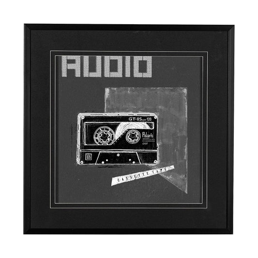 Mercana - Cassette Tape II by Alarm a Hand Embellished Textured Framed Art Print Matted under Glass - 13296 view 1