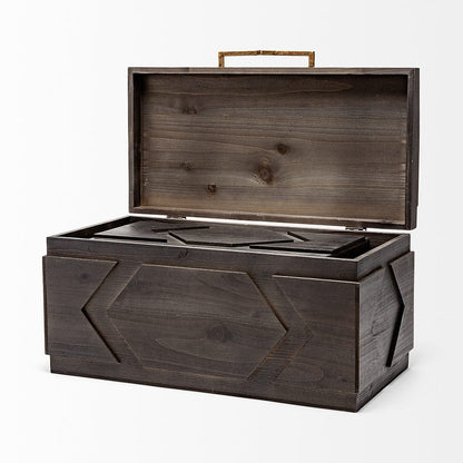 Mercana - Cassia Brown Wooden Boxes (Set of 2) - 57853 view 6