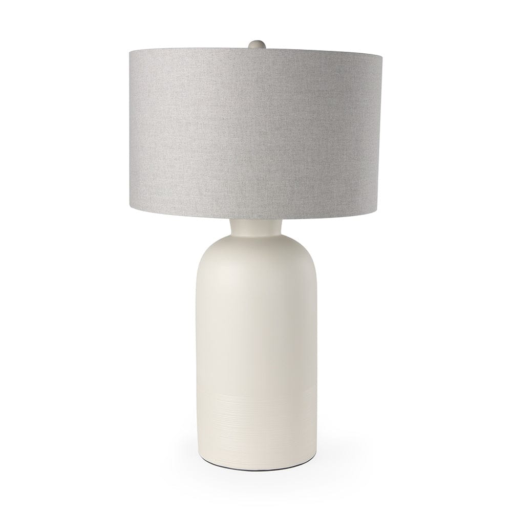 Mercana - Cato 20.0L x 20.0W x 33.5H Cream Base W/White Shade Table Lamp - 69791_CLOSEOUT view 1