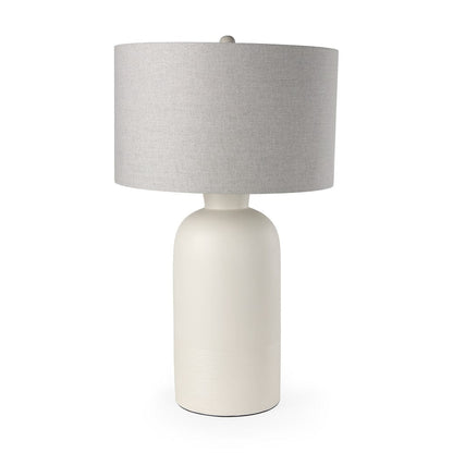 Mercana - Cato 20.0L x 20.0W x 33.5H Cream Base W/White Shade Table Lamp - 69791_CLOSEOUT view 1
