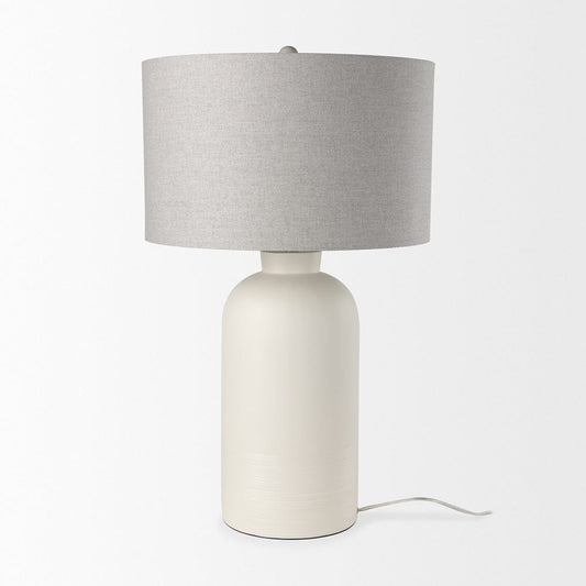 Mercana - Cato 20.0L x 20.0W x 33.5H Cream Base W/White Shade Table Lamp - 69791_CLOSEOUT view 2