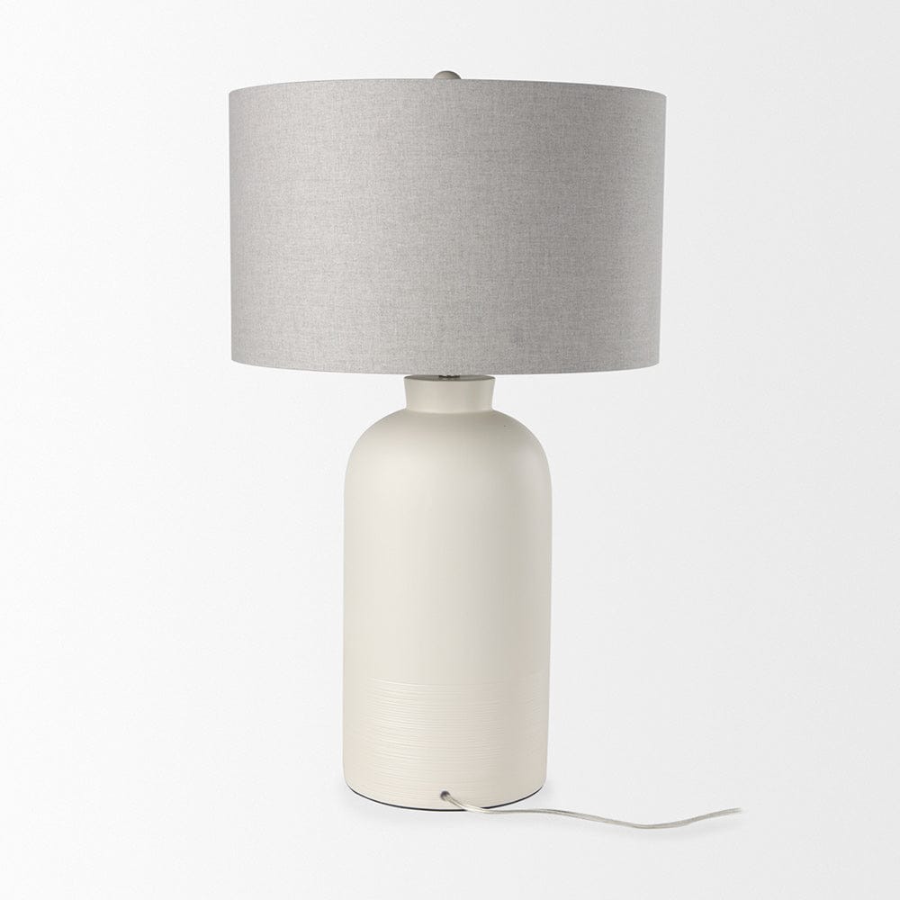 Mercana - Cato 20.0L x 20.0W x 33.5H Cream Base W/White Shade Table Lamp - 69791_CLOSEOUT view 3