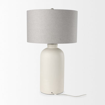 Mercana - Cato 20.0L x 20.0W x 33.5H Cream Base W/White Shade Table Lamp - 69791_CLOSEOUT view 3