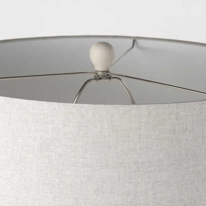 Mercana - Cato 20.0L x 20.0W x 33.5H Cream Base W/White Shade Table Lamp - 69791_CLOSEOUT view 4