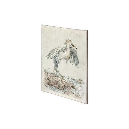 Mercana - Cattle Egret by Mercana Studio a Hand Embellished Textured Canvas - 101182-S view 1