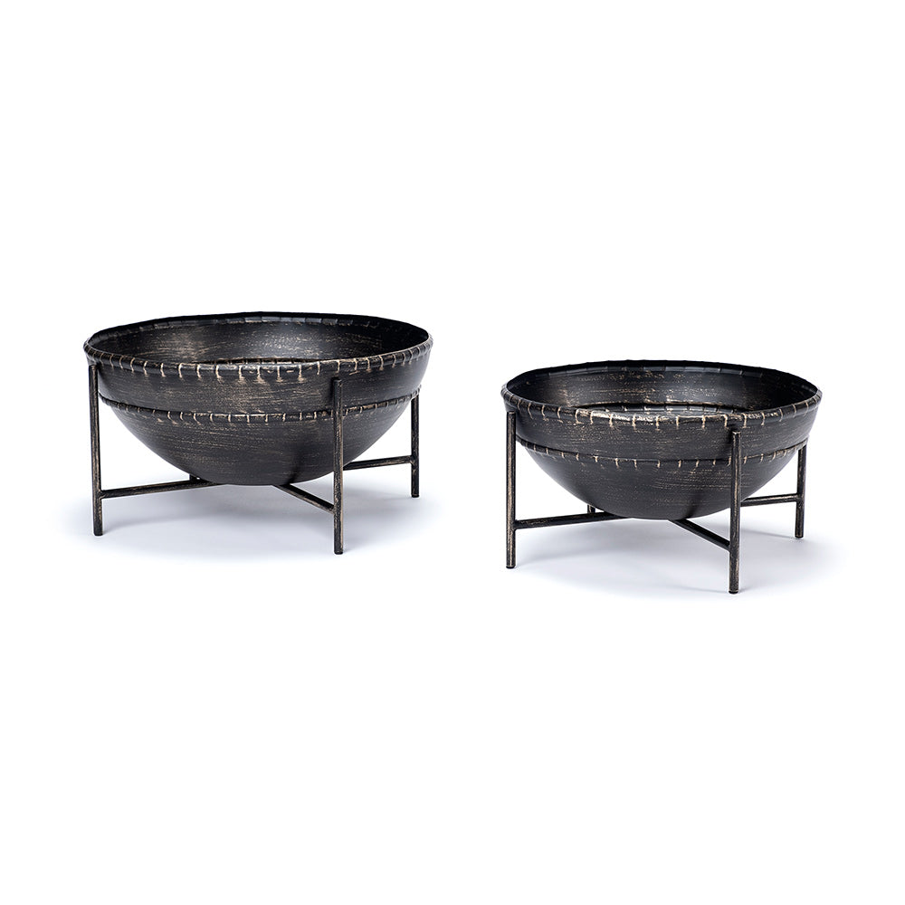 Mercana - Cauldron Brown Metal Bowls (Set of 2) - 68251 view 1