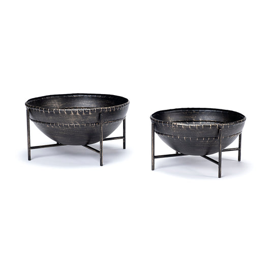 Mercana - Cauldron Brown Metal Bowls (Set of 2) - 68251 view 1